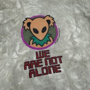 Vintage Liquid Blue Alien Shirt Size XL We Are Not Alone